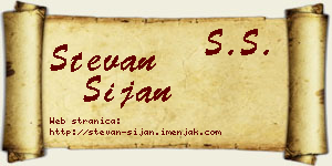 Stevan Šijan vizit kartica